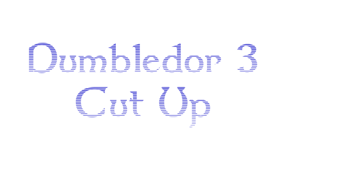 Dumbledor 3 Cut Up Font