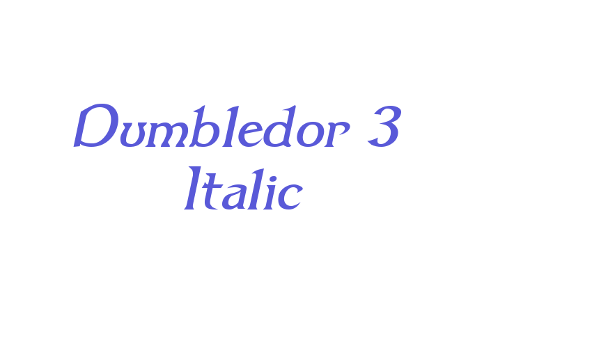 Dumbledor 3 Italic Font Download