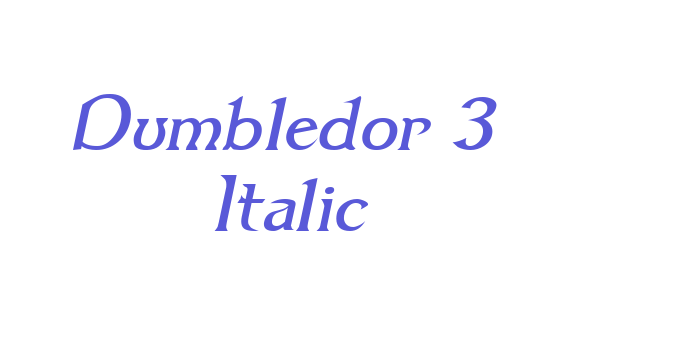 Dumbledor 3 Italic Font Download