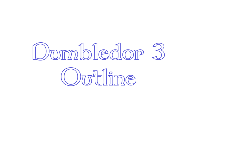 Dumbledor 3 Outline Font Download