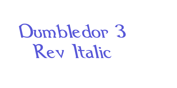 Dumbledor 3 Rev Italic Font Download