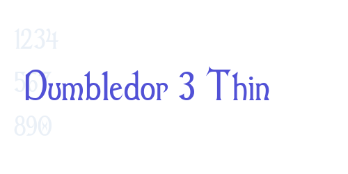 Dumbledor 3 Thin-font-download