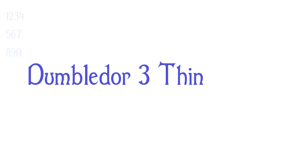 Dumbledor 3 Thin-font-download