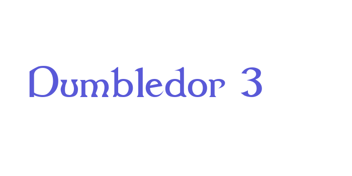 Dumbledor 3 Font