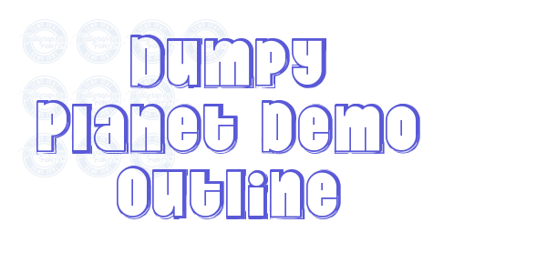 Dumpy Planet Demo Outline font free