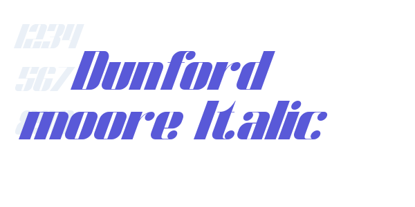 Dunford moore Italic font