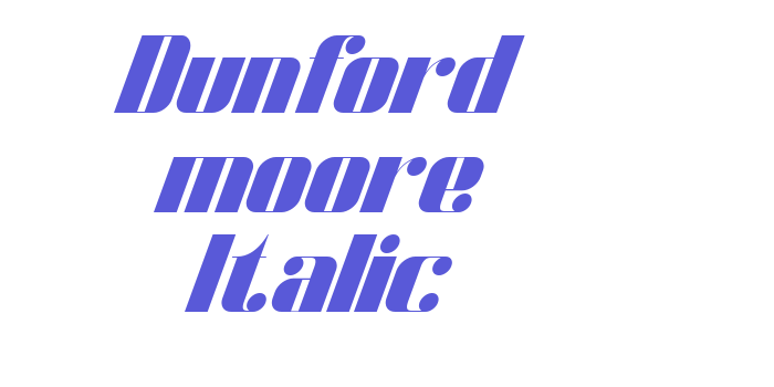 Dunford moore Italic Font