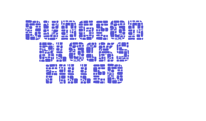 Dungeon Blocks Filled Font