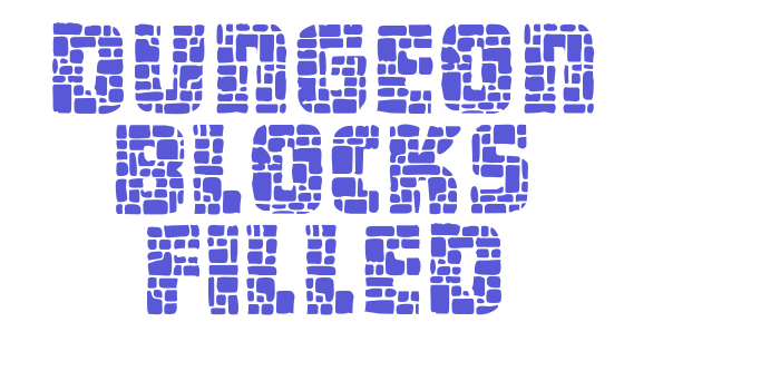 Dungeon Blocks Filled Font