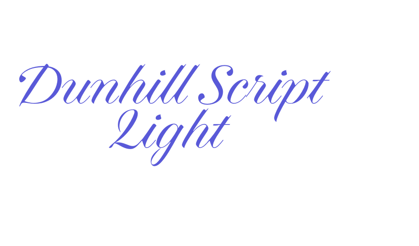 Dunhill Script Light Font Download