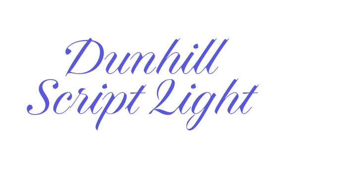 Dunhill Script Light Font Download