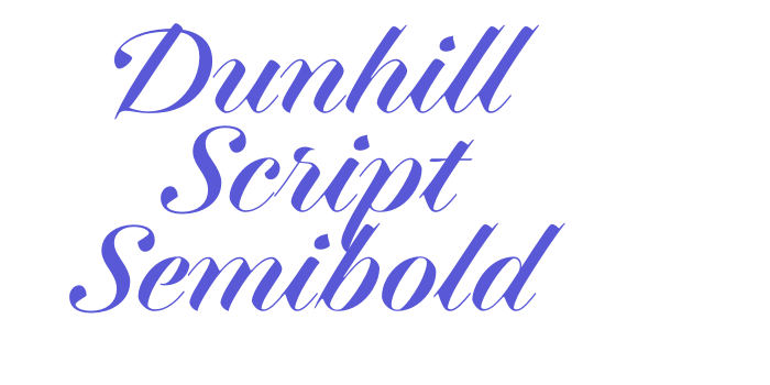 Dunhill Script Semibold Font