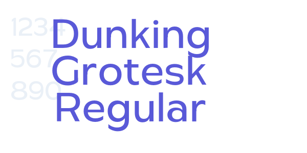 Dunking Grotesk Regular font free