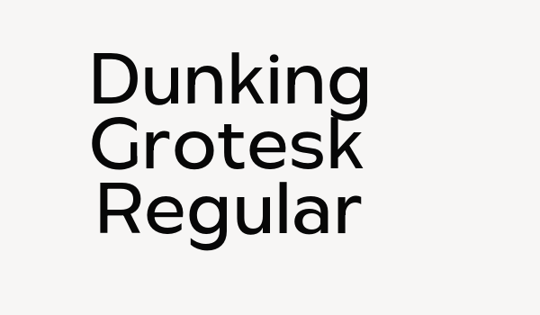 Dunking Grotesk Regular Font