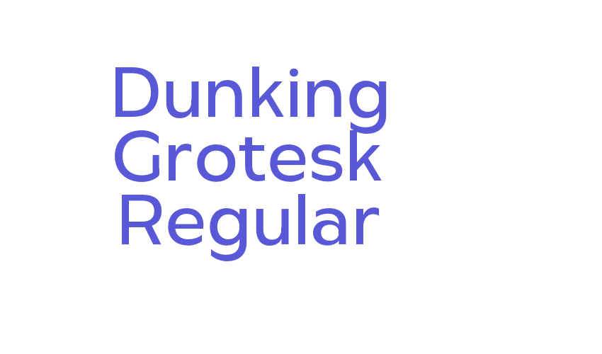 Dunking Grotesk Regular Font Download