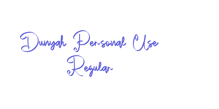 Dunyah Personal Use Regular Font Download