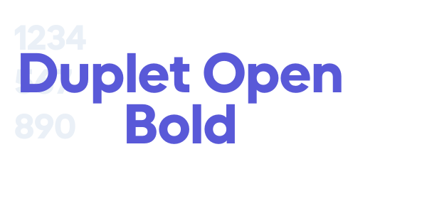 Duplet Open Bold font