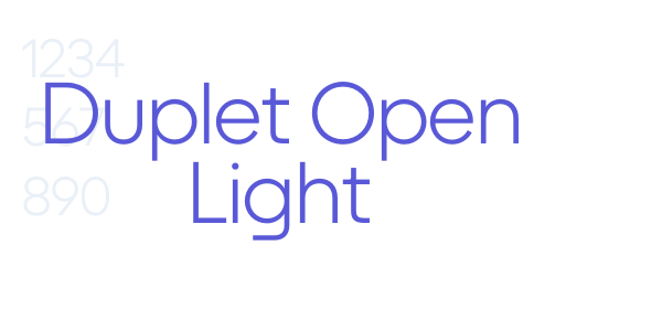 Duplet Open Light font