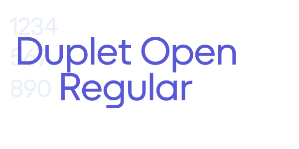 Duplet Open Regular font