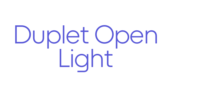 Duplet Open Light Font Download