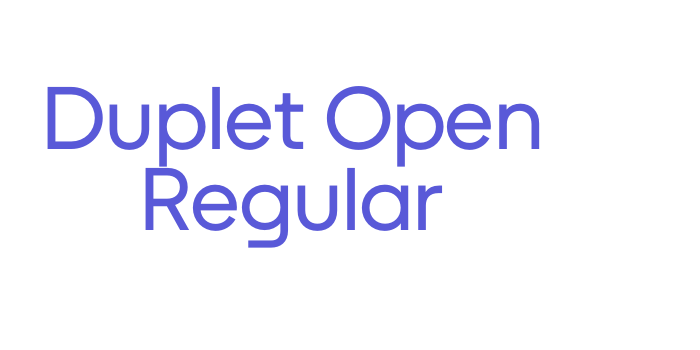 Duplet Open Regular Font Download