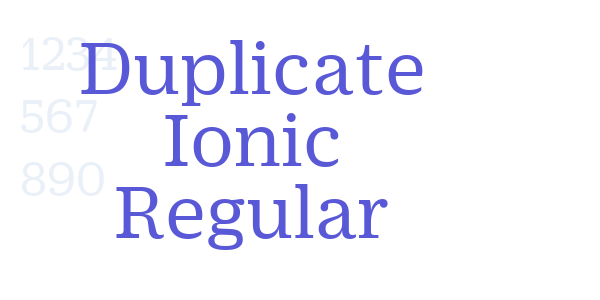 Duplicate Ionic Regular font free