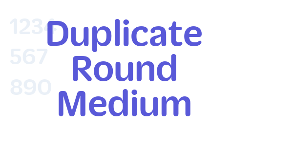 Duplicate Round Medium font free