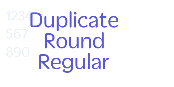 Duplicate Round Regular font free