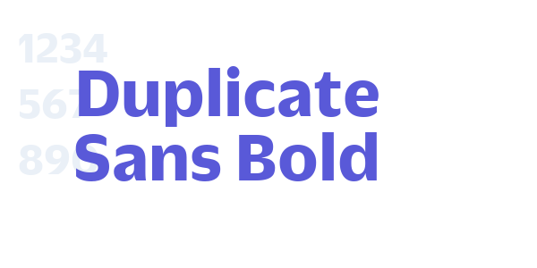 Duplicate Sans Bold font free