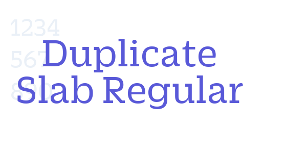 Duplicate Slab Regular font free