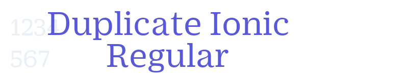 Duplicate Ionic Regular-related font