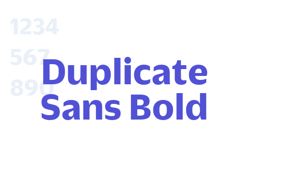 Duplicate Sans Bold