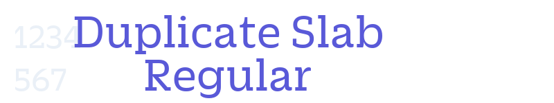 Duplicate Slab Regular-related font