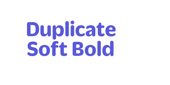 Duplicate Soft Bold Font Download