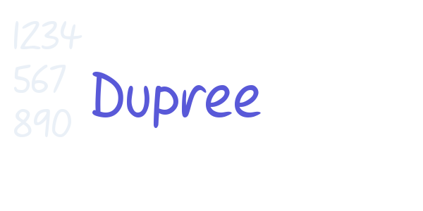 Dupree font