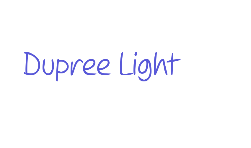 Dupree Light Font