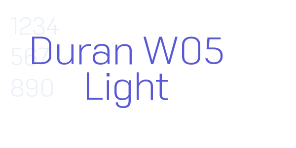 Duran W05 Light font free