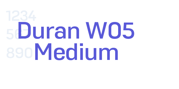 Duran W05 Medium font free