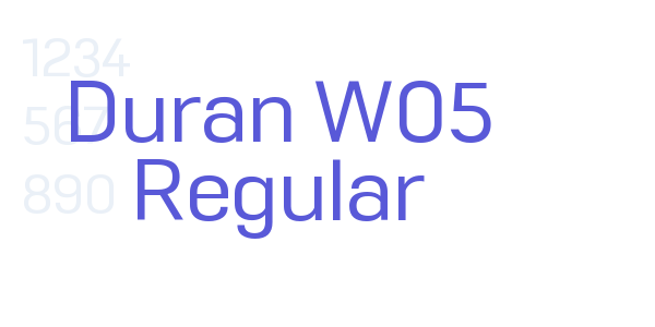 Duran W05 Regular font free