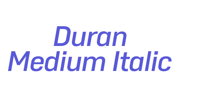 Download Duran Medium Italic Font