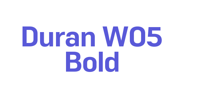 Duran W05 Bold Font Download