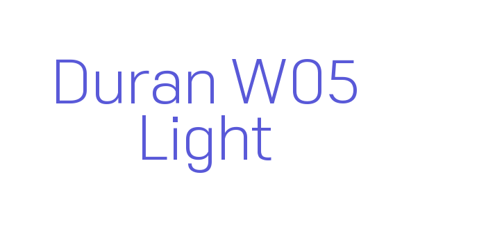 Duran W05 Light Font Download