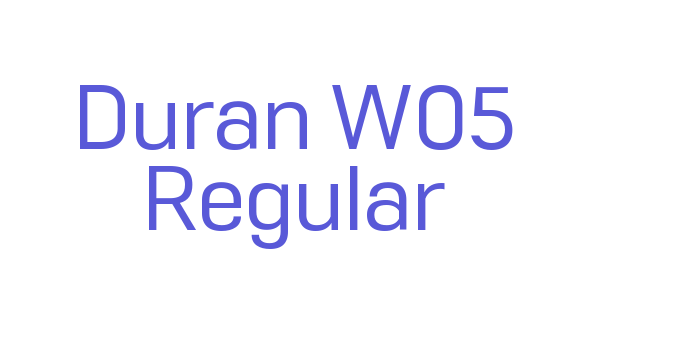 Duran W05 Regular Font Download