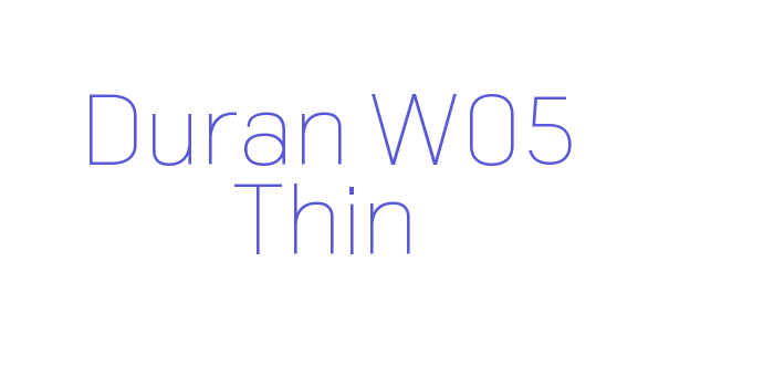 Duran W05 Thin Font Download