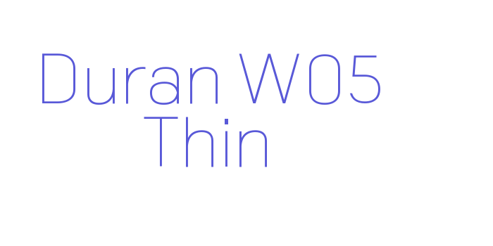 Duran W05 Thin Font