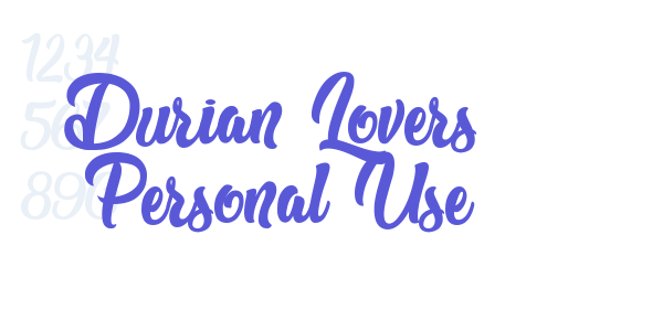 Durian Lovers – Personal Use font free