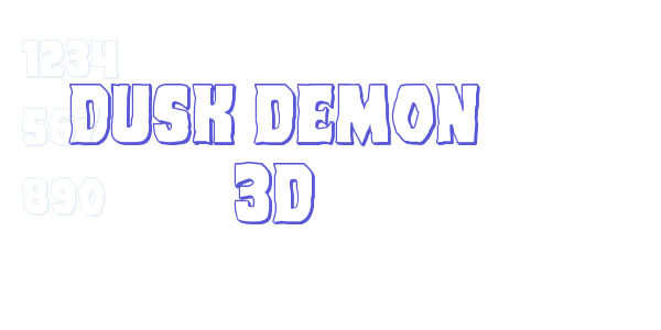 Dusk Demon 3D font