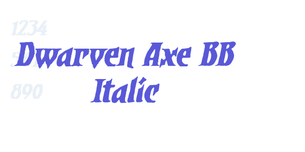 Dwarven Axe BB Italic font free