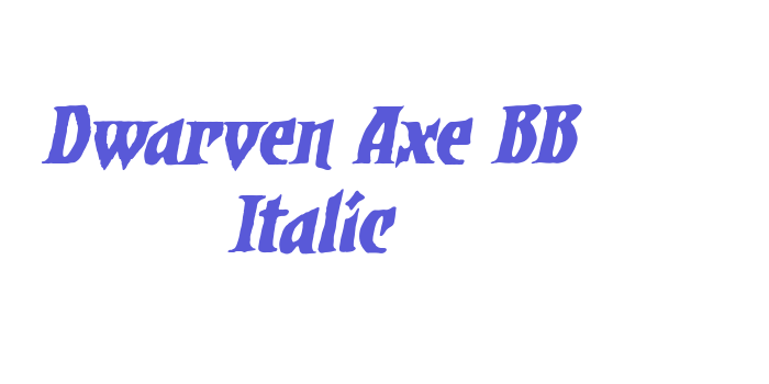 Dwarven Axe BB Italic Font Download