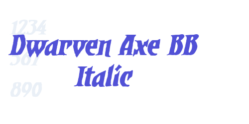 Dwarven Axe BB Italic-font-download